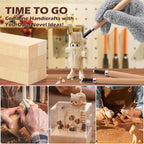 Christmas Wood Carving Kit, 24Pcs Carving Tools with Christmas Surprise Present,Whittling Knife Kit with 3 Block Carving Knives Advent Calendar 2025 for DIY Aldult Beginners Hobby