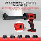 Cordless Caulking Gun for Milwaukee 18V Battery, Electric Caulk Adhesive Gun with 450lm LED Light, 4 Adjustable Speeds, Drip-free Caulk Gun, 10oz/300ml Caulking Tool for Filling, Sealing(No Battery)