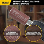 28-Piece Sanding Drum and Sleeve Kit for Drill - 2-Inch Length - Assorted Grits - Diameters of 1/2 in, 3/4 in, 1 in, and 1-1/2 inches