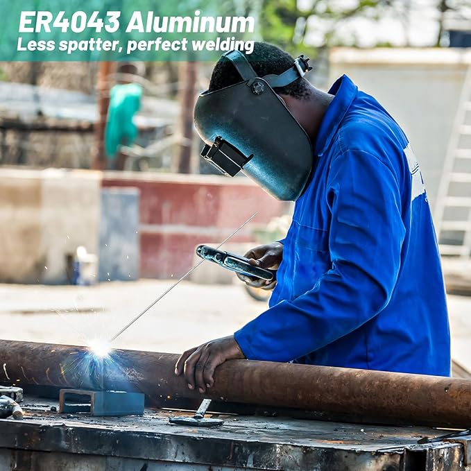 UNIFAMILY 60Pcs Aluminum Welding Rods ER4043 1/16" x 16", TIG Welding Rod, Low Temp Aluminum Rod, Low Splatter Corrosion Resistance Aluminum Welding Wire, Tig Filler accessories (60 pcs 1/16" x 16")