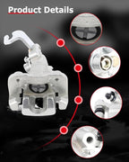 cciyu 19-B2069 Disc Rear Left Brake Caliper Assembly w/Bracket 2004 2005 2006 2007 2008 For Acura For TSX,1998 1999 2000 2001 2002 2003 2004 2005 2006 2007 For Honda For Accord