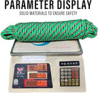 Diamond Braided Polypropylene Rope Nylon Rope Mix Thick Heavy Duty Ropes 3/8 inch 100ft High Strength Perfect for Clothesrope Camping Hiking and Other Outdoor Activities 100ft Green