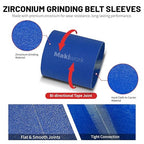 Zirconium Grinding Belt Sleeve, 3.5" Diameter x 4" Width Mix Grit Metal Grinder Tool Attachment, 10 Pcs (2 Each of 40/60/80/120/180 Grit), Expanding Drum not Included