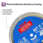 2-Pack 10" 60T & 90T 5/8" Arbor Woodworking Circular Saw Blade, Framing/Universal Wood Cutting Saw Blade,Special Anti-Thermal Adhesion Coating on Cutting Edge-TA, 10" 60T&90T 5/8"