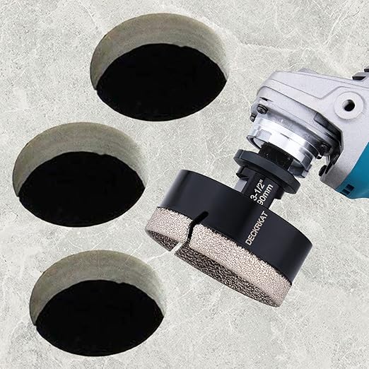 Diamond Hole Saw, 3-1/2" Hole Saw for Tiles Granite Marble Ceramic Glass Porcelain, 90mm Core Drill Bit with 5/8-11 Thread for Angle Grinders & Wet Polishers