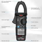 MESTEK Digital Clamp Meter Multimeter TRMS 6000 Counts Voltage Tester Amp Volt Meter, Auto-Ranging Voltmeter Measures NCV AC DC Current Voltage Resistance Capacitance Temperature Diodes Continuity