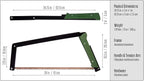 AGAWA - BOREAL24 Tripper Kit - 24 Inch Folding Bow Saw, 24" Rugged Cordura Sheath, Additional 24" Aggressive Blade (Black Frame - Green Handle)