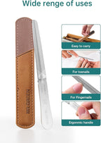 MR.GREEN Curved Nail File – Double-Sided Metal Nail File for Men & Women with Protective Travel Case, Ergonomic Anti-Slip Handle, Washable & Reusable, for Fingernails & Toenails
