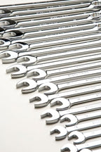 SteelVision 23pc (8mm~32MM) Top Tier Quality Combination Wrench Set, 12 Point. Long Pattern, Metric -Premium Heavy Duty CR-V Steel - Mirror Polishing Anti Rust Finish - Organizer Bag (23 pc)