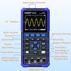 HDS25 OWON Oscilloscope Multimeter 25MHz Bandwidth Dual Channel Handheld Oscilloscope with 250 MSa/s Sample Rate Digital Multimeter Tester