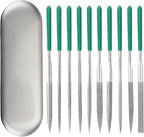 Millousong Hand File Set,Diamond Needle Files 6.3' /10 Shapes for Metal,Plastic,Wood,3D Printer Basic Suite for home and office with box