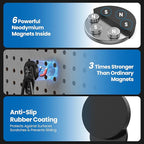 4 Pack Large Magnetic Hooks Heavy Duty Extra Strong Magnetic Garage Hooks Big NdFeB Industrial Magnet Hooks Magnetic Utility Storage Holder Organization with Anti-Slip Coating for Hanging Garden Tool