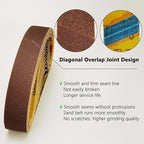 20 Pcs 1-1/2 x 29 Inch Sanding Belts,4 Pcs Each of 60/120/240/400/600 Grits Hard Cloth Sanding Belts for Pipe Sander,740 x 40 mm Sanding Belts for Pipe or Tube Polishing Sanding.