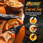 Pumpkin Scraper Glove – As Seen On Shark Tank - Mess Free and Fun Pumpkin Carving Kit – Carve and Clean Jack-O-Lantern Guts with Ease and Zero Mess on Your Hands! (Adult Kit)
