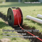 14 AWG Tracer Wire 600V Solid Conductor Direct Burial, (500FT),Underground Tracer Wire for Locating Underground Pipes Line Gas Water Sewer Pipe and Fiber Optic,ROYA WYRE Cable Technology