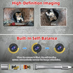 Sanyipace Self-Leveling Sewer Camera 165FT/50M, Drain Camera with 512Hz Transmitter, Pipe Plumbing Camera with Meter Marks, IP68 Waterproof Camera Probe, 9" HD Color Screen, 16GB TF Card