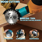 20V Cordless Angle Grinder, 4" and 4-1/2" Electric Angle Grinder Kit, 8500RPM Power Grinder Brushless Motor for Cutting/Sharpening/Removing Rust -JOVANT (2 Batteries)