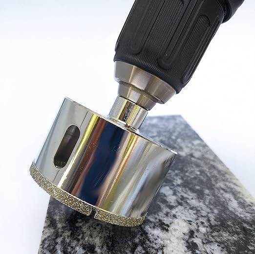 Drilax 2-1/2" Diamond Hole Saw | 1.5" Cutting Depth | Removable Pilot Pin & Triangular 3/8" Shank | Wet Drilling for Ceramic, Porcelain, Tile, Quartz, Granite, Marble | Large Pipe & HVAC Holes
