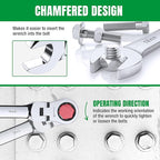 SK Flex-Head Ratcheting Wrench Set, Combination Wrench Set, 16-Piece, Metric 8 to 25mm, 72-Tooth, Premium CR-V Construction, with Rolling Pouch