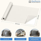 KING MOUNTAIN Canvas Repair Patch 16×60 Inch Self-Adhesive Waterproof Fabric Patch for Sofas, Tents, Furniture,Tote Bags, Car Seats (Off White)