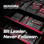37Pieces Impact Screwdriver Bit & Socket Set with Mini Ratcheting Wrench, 30Pcs Impact S2 Screwdriver Bits, 5Pcs Sockets and 2-In-1 Bit Extension Holder Repair Tools