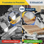 Miter Saw Crown Stops, Fits DW702, DW703, DW706, DW708, DW712, DW713, DW715, DW716, DW717, DW718, DWS780 – Woodworking Guide for Precise Cuts
