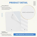 KING MOUNTAIN Canvas Repair Patch 9 x11 Inch 4 Pcs Self-Adhesive Waterproof Fabric Patch for Sofas, Tents, Furniture,Tote Bags, Car Seats (White1.0)
