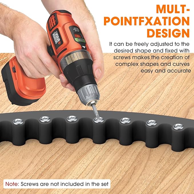 Flexible Router Edge Guide,Professional Router Templates for Woodworking Accessories,Flexible Curve Guide for Precise Thread Border, Curve and Arc Angle Positioning(Black 39INCH)