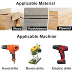 Lytool Countersink Drill Bit Set,5 Pcs Counter Sink Bits for Wood,Tapered Drill Bits for Woodworking,Round Shank,Allen Wrench, Wood Screw Counter Sinker Drill Bits with Depth Stop,Pilot Screw Hole Set