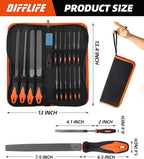 17-Piece Precision File Set - Triangle, Half-Round, Round & Needle Files (17 Piece)