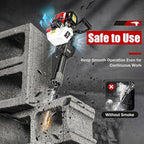52CC 2 Stroke Demolition Jack Hammer, Gas Powered Concrete Breaker Punch Drill Jack Hammer, Heavy Duty Concrete Breaker for Trenching,Chipping,Breaking Holes
