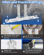 Upgraded Wheel Alignment Tool Kit, Toe Alignment Tool Plates with Extension Arms, Heavy Duty Front End Alignment Tool for Cars, Fast Precise DIY Toe Alignment at Home, Fits Lower Calipers, Silver