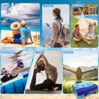 6 Pack Microfiber Thin Lightweight Beach Towel Oversized 71x32 Extra Large Sand Free Towels for Travel Swim Pool Yoga Gym Camping for Adults Women Men Beach Essentials Accessories Vacation Gift