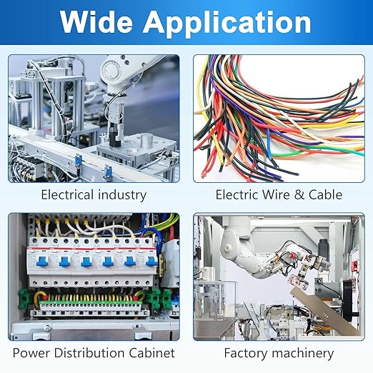 200 Pcs Female Quick disconnects Vinyl Insulated Spade Wire Connectors, Blue Electrical Crimp Terminal 16-14 AWG (6.3mm)