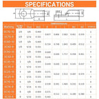 Kuject 120PCS Battery Cable Ends AWG 1 2 4 6 8 1/0 2/0 Gauge, 60PCS Heavy Duty Copper Wire Lugs Kit, Battery Cable Terminal Connectors Assortment with 60PCS 3:1 Heat Shrink Tubing