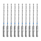 toolant Masonry Drill Bit,SDS Plus Rotary Hammer Drill Bits Set for 5/32" x6inch 10pcs,Carbide Tipped 2-Cutter for Concrete,Masonry and Brick