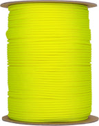 The Paracord Store | Type III 550 Paracord - 1000 FT Spool, Neon Yellow | Heavy Duty 7 Strand Tactical Paracord - USA Made Nylon Outdoor Parachute Cord for Camping, Fishing & More - Survival Cord