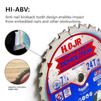 Demolition Circular Saw Blade Woodworking TA Series, 7-1/4" 24 Tooth 5/8" Arbor, Demolition/Frame, Special Anti-Thermal Adhesion Coating on Cutting Head -TA, DEM 7-1/4" 24T-TA