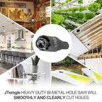 5/8 Inch Hole Saw with 9.1mm Triangle Shank Arbor, JTemgle Bi-Metal Hole Saw Heavy Duty Hole Cutting Tool for Cornhole Boards, Recessed Lights, Wood, Plastic, Drywall & Soft Metal