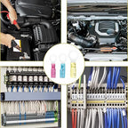50 Pack Heat Shrink Ring Terminals - 1/4" - Yellow 12-10 AWG Marine Grade Heat Shrink Wire Connectors - Tinned Red Copper Eyelet Wire Connectors