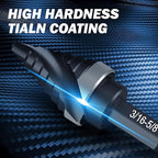 THINKWORK M35 Cobalt Spiral Flute Step Drill Bit Set, 5 Pcs Single Size HSS Step Bits (1/8"-3/4"), Small Size EDC Unibit with 1/4" Shank Step Bits for Metal, Aluminum, Steel, Wood Plastic