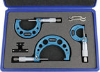 Accusize Industrial Tools 0-3 inch x .0001'' Ultra-Precision M-Type Outside Micrometers Carbide Tipped 3 Pc Set, EG00-0903