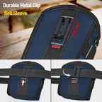Tool Pouch Nails Screws Bag with Belt Clip (XL, Blue)