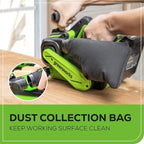 Greenworks 24V Brushless Cordless 3in. x 18in. Belt Sander Kit with Dust Bag and 60 Grit Sandpaper, Portable Battery Powered Belt Sander with 4Ah Battery and Charger