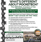 The Pocketech’s Basic Kit:48 Inch Long High Limb Hand Chain Saw Kits - 62 Teeth-Blades on Both Sides so it Doesn't Matter How it Lands (Basic)