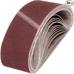 HARFINGTON 3 x 21 Inch Sanding Belts, 24 Pcs 120 Grits Aluminum Oxide Abrasive Belt Sander File Belt for Woodworking, Metal Polishing, Knife Sharpener