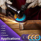 10 Pack 4" x 5/8" Strip Discs Stripping Wheel, Rust Remover Discs for Angle Grinder,Clean and Remove Paint Coating Rust Welds Oxidation(Purple)