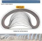 40-Piece 1/2 x 18 Inch 240 Grit Zirconia Sanding Belts, Heavy Duty Long-lasting Mini Sanding Bands for Belt Sander, Rust Paint Removal, Wood Metal Grinding and Finishing