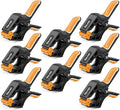 TOLESA Heavy Duty Spring Clamps 4 Inch 8 Pcs Large Wood Clamps with 30Lbs Powerful Clamping Force Deep Throat Nylon Clamps for Woodworking Photography Backdrop Household Use Cover Holding Wood Gluing
