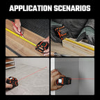 MILESEEY 2-in-1 Laser Measuring Tape, 16Ft Tape Measure & 131Ft Rechargeable Laser Measurement Tool with Backlit Display, Auto-Lock Tape with Magnetic Hook, M/Ft/in/Ft+in, 20 Groups Historical Memory